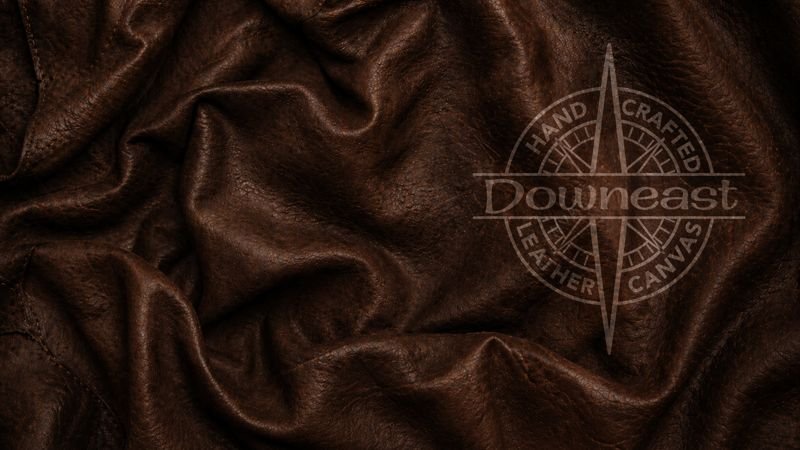 Downeast Leathercraft logo for Maine-made leather goods