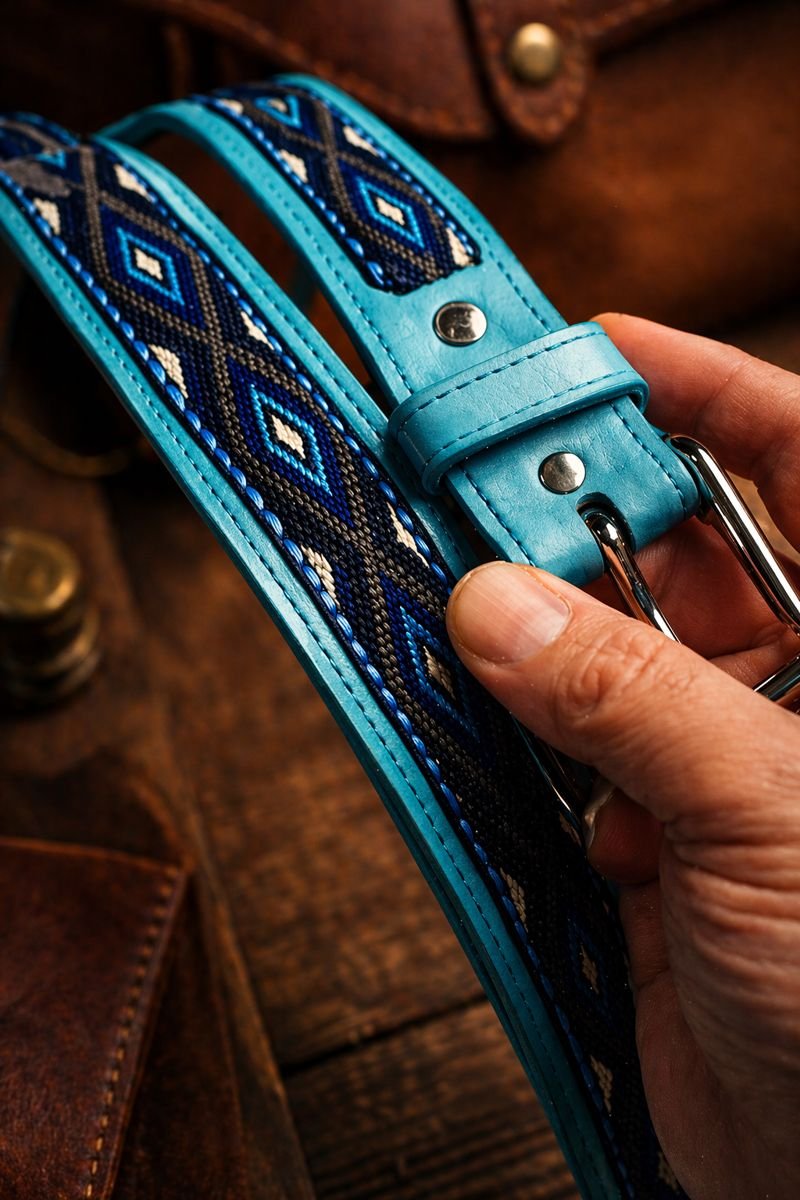 Custom leather belt made by Downeast Leathercraft