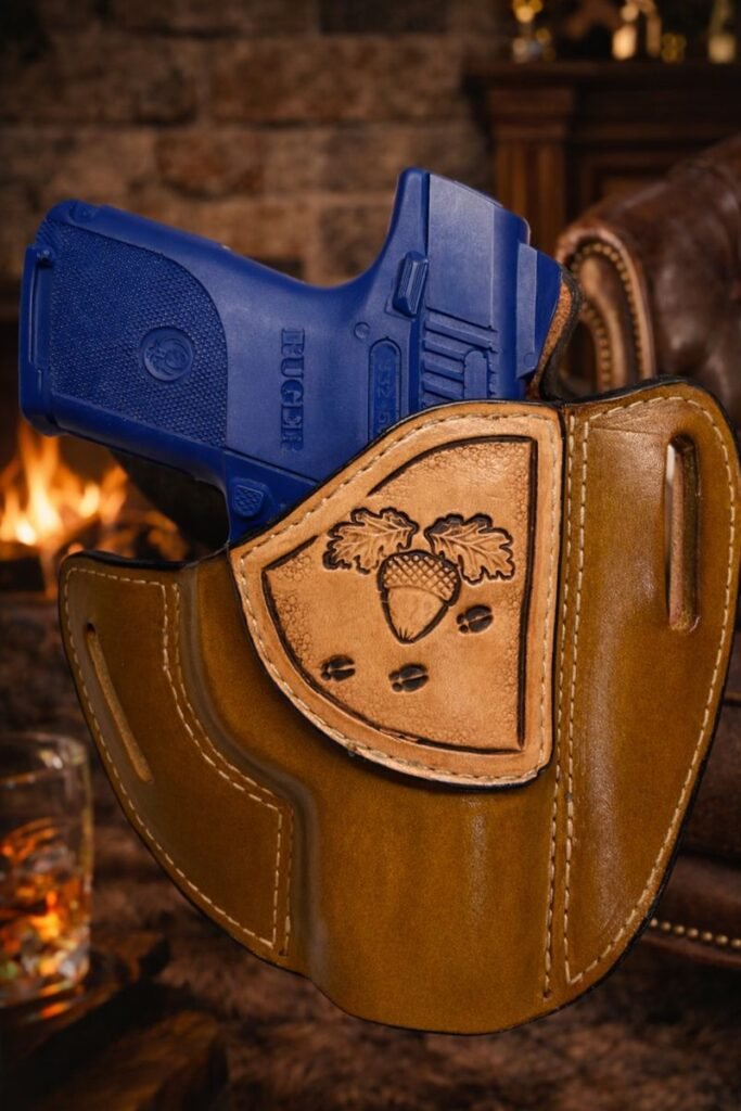 Handcrafted Leather Gun Holster Ruger SR9