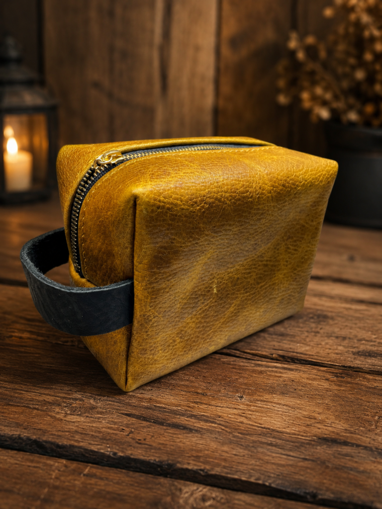 Leather Toiletry Bag "Dopp Bag"