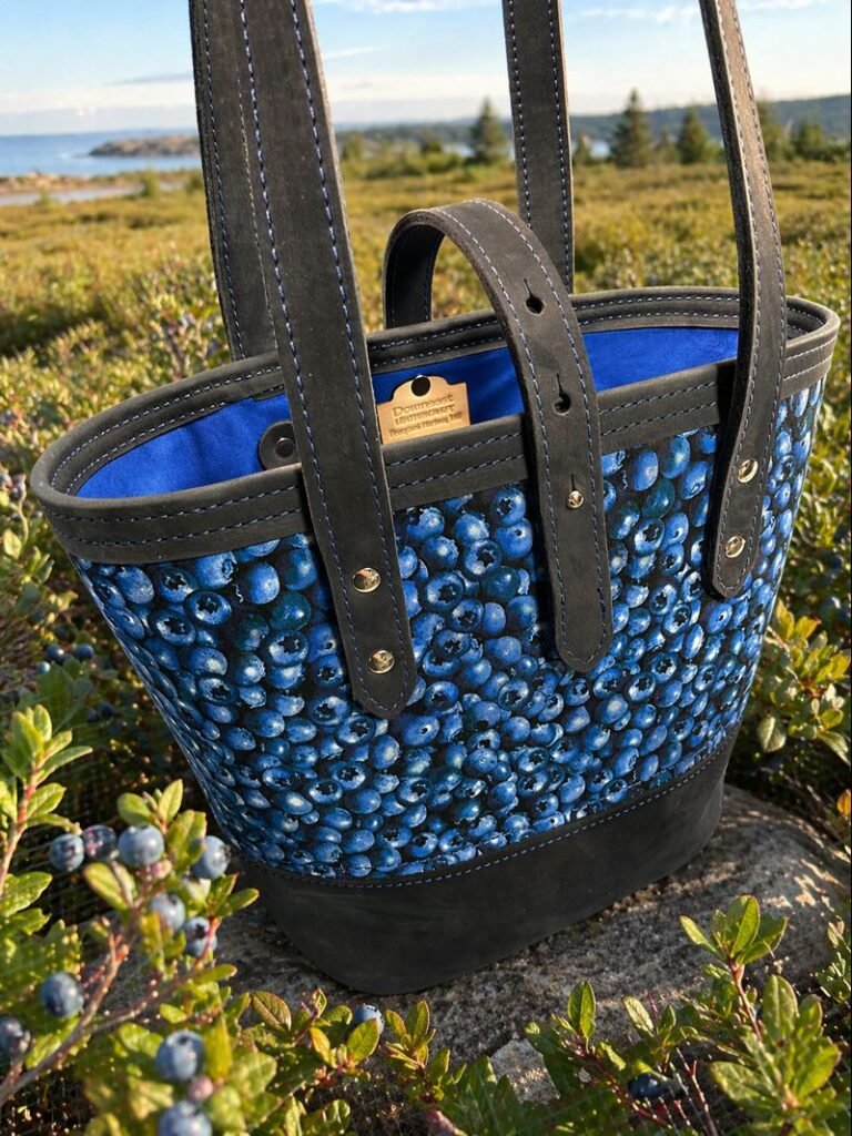 Blueberry Print Tote Bag