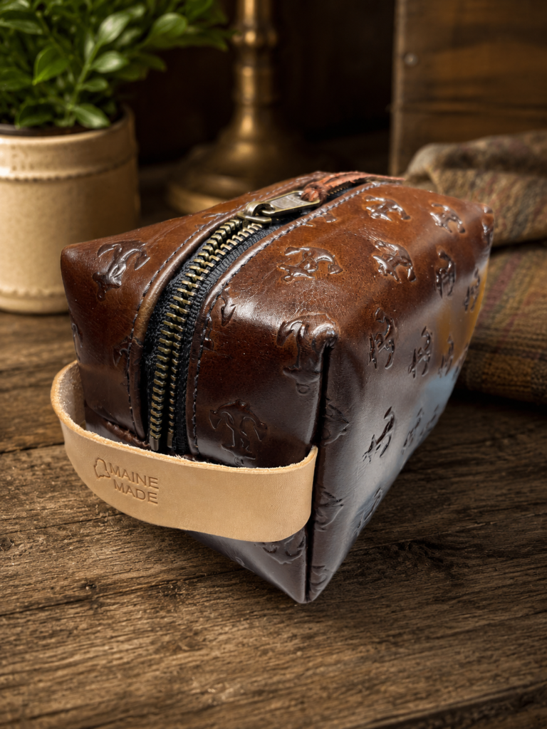 Small Anchor Leather Toiletry Bag